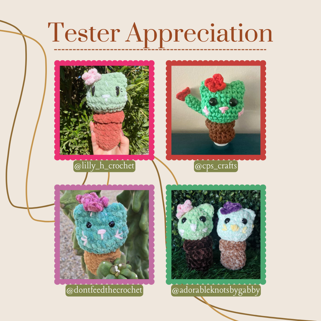 Cat-cus Plant Crochet (Pattern Only)
