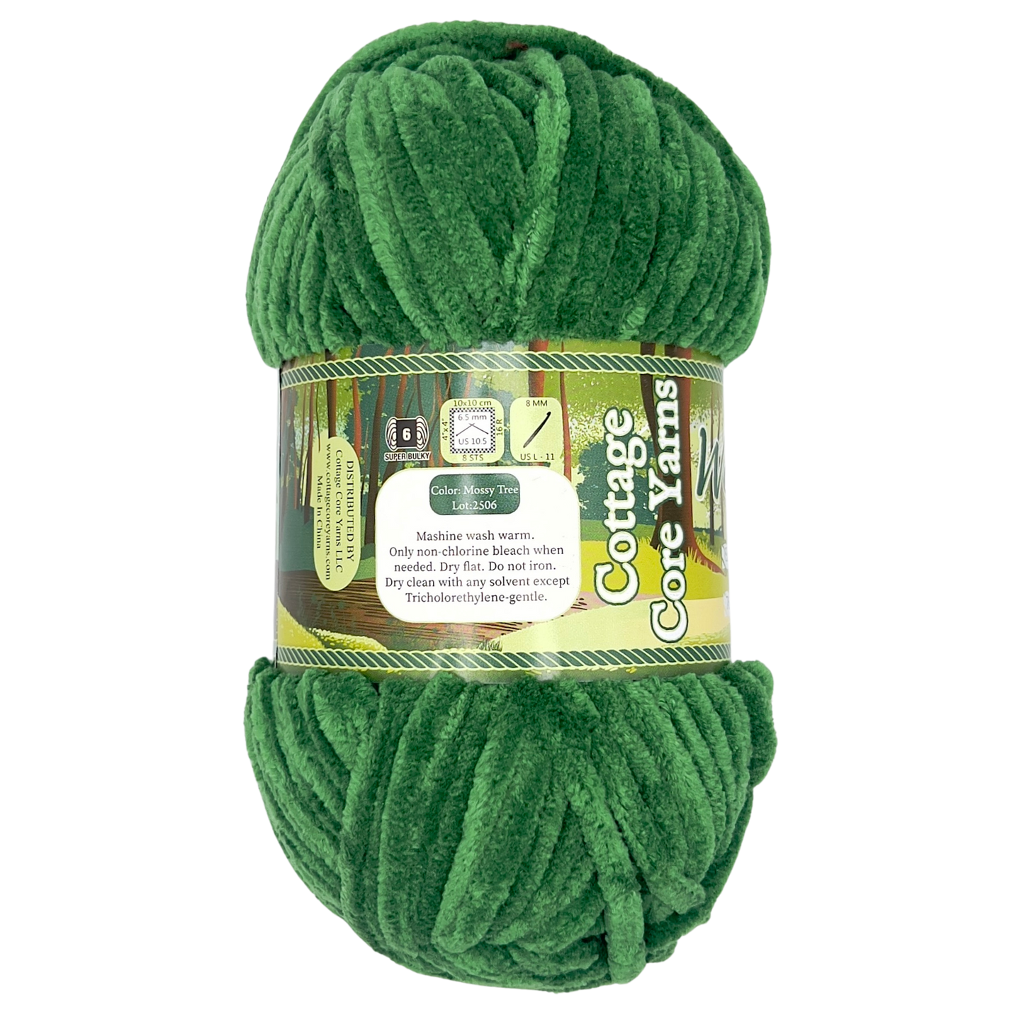 Woodlands Chenille Yarn - Mossy Tree - 100g