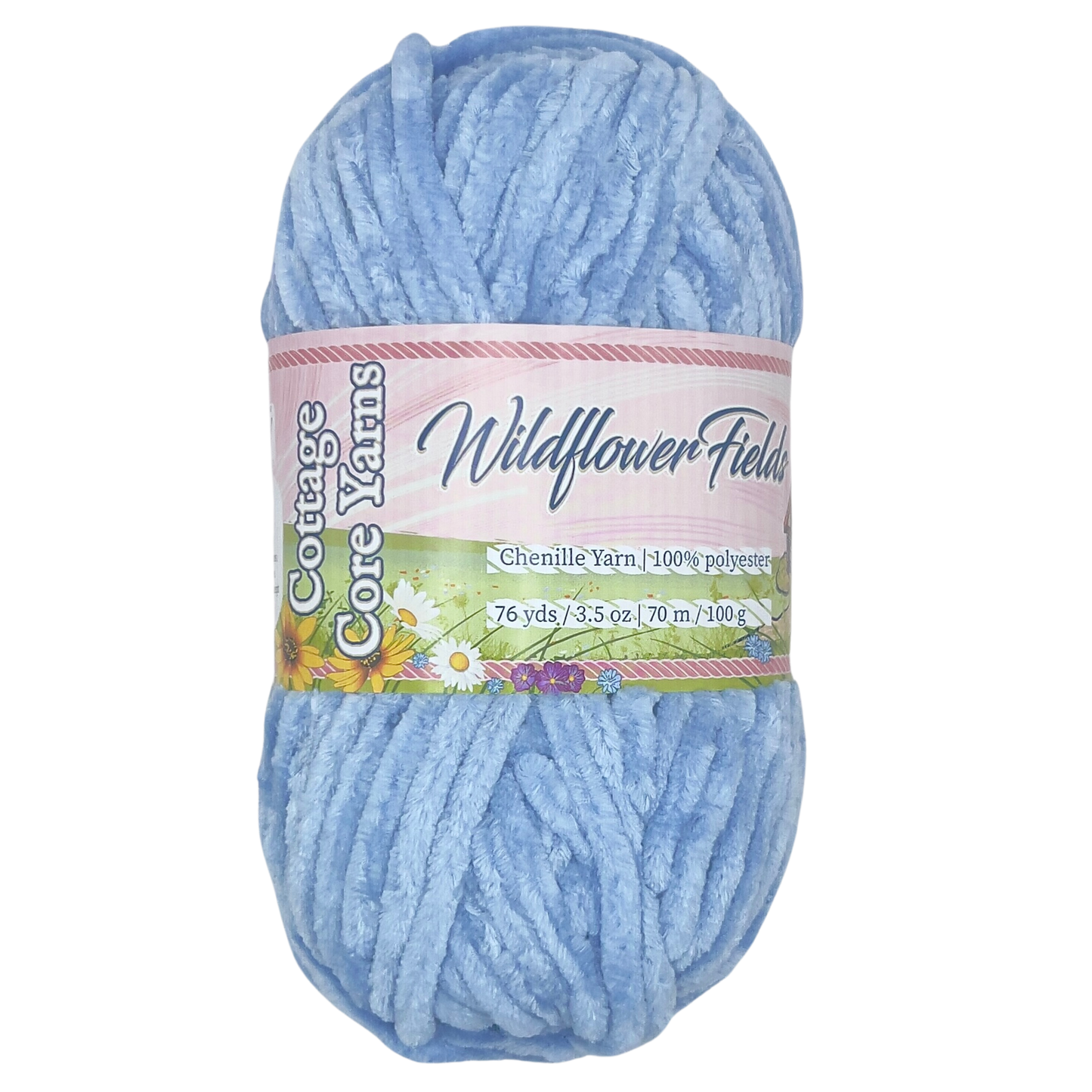 Wildflower Fields Chenille Yarn - Forget-Me-Not - 100g