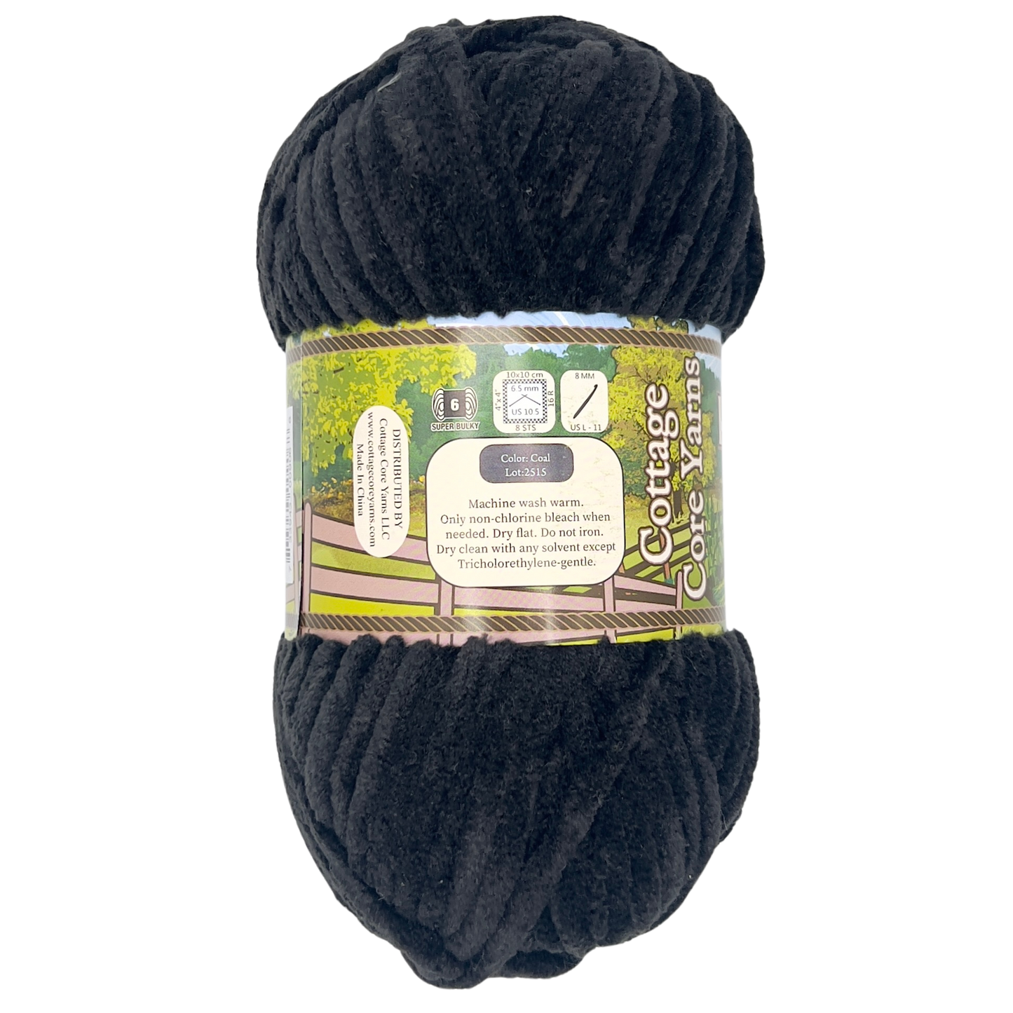 Homestead Neutrals Chenille Yarn - Coal - 100g