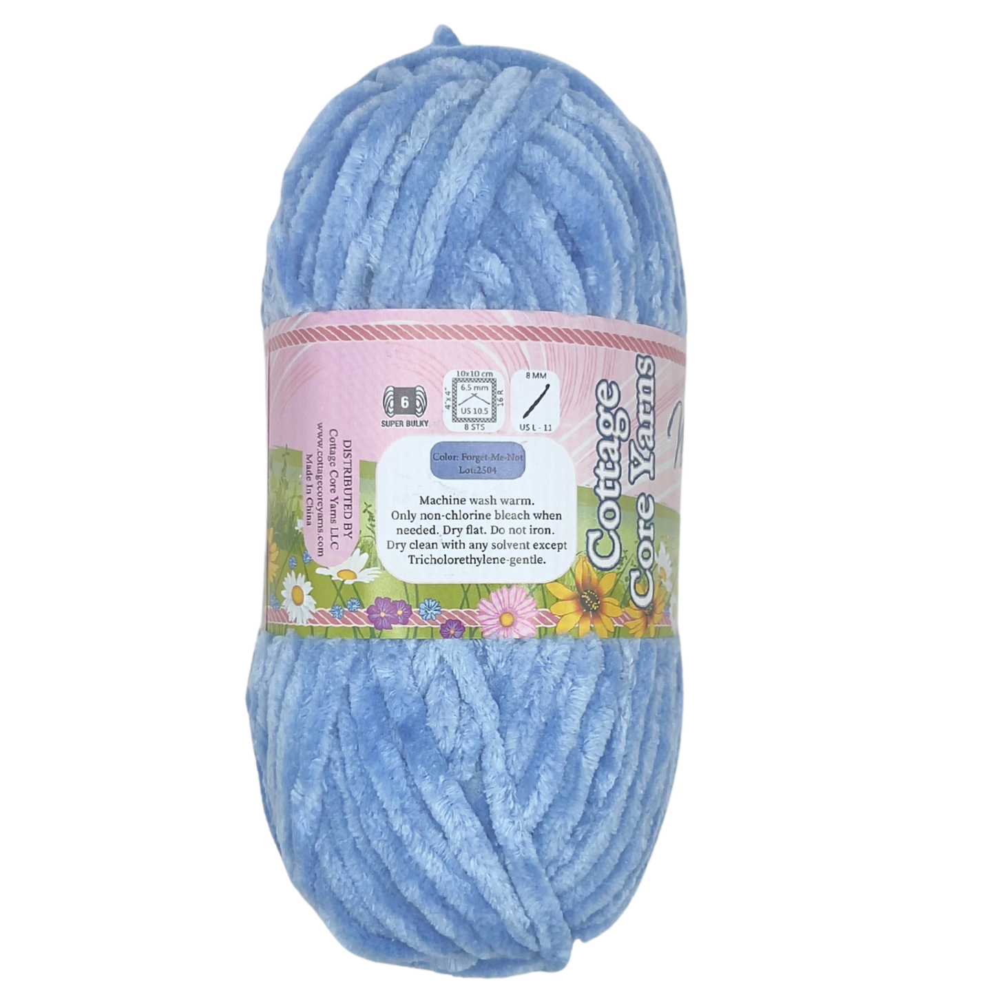 Wildflower Fields Chenille Yarn - Forget-Me-Not - 100g