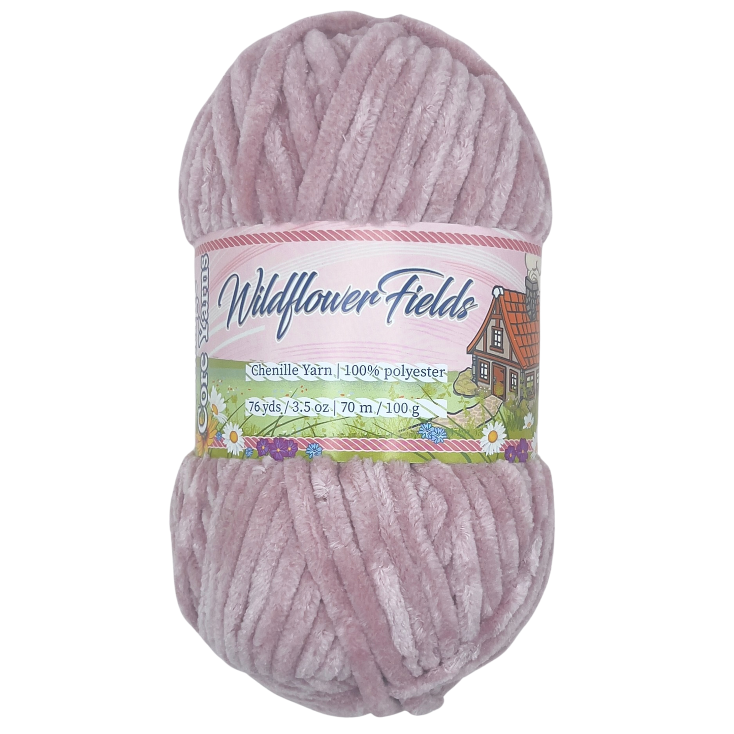 Wildflower Fields Chenille Yarn - Sweet Pea - 100g
