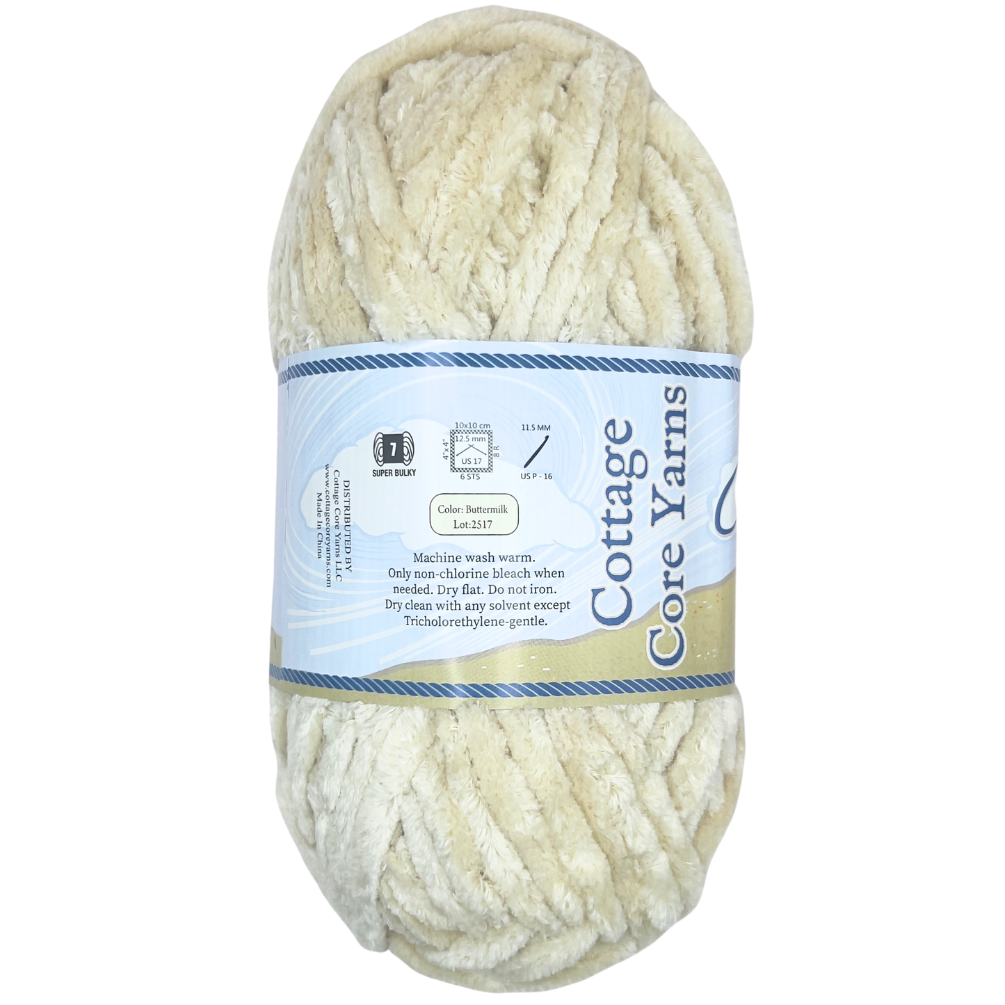Cottage Classics Chenille Yarn - Buttermilk - 200g