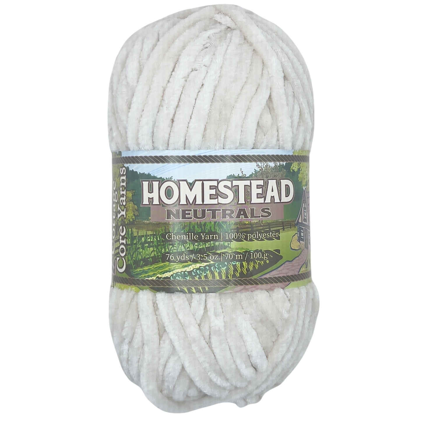 Homestead Neutrals Chenille Yarn - Morning Fog - 100g