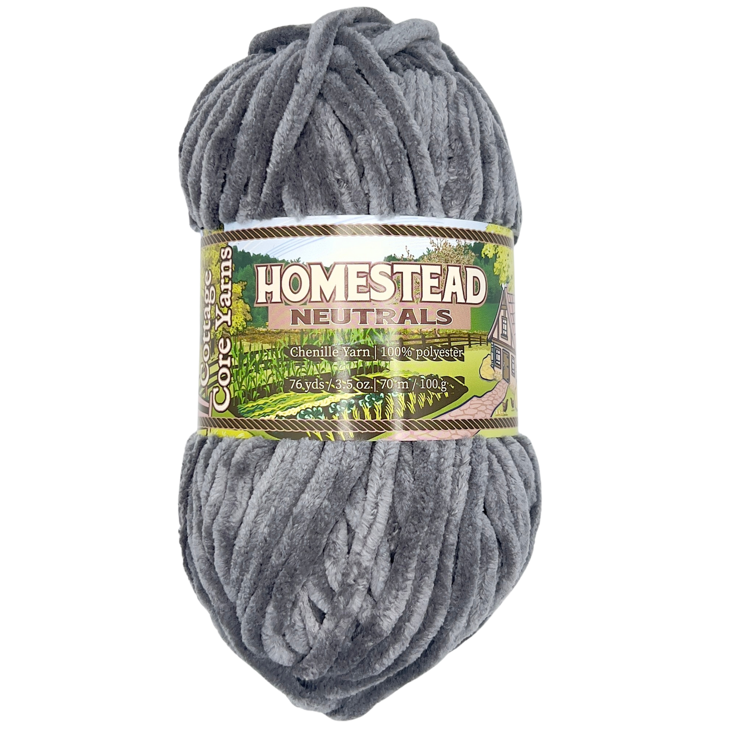 Homestead Neutrals Chenille Yarn - Stone Path - 100g