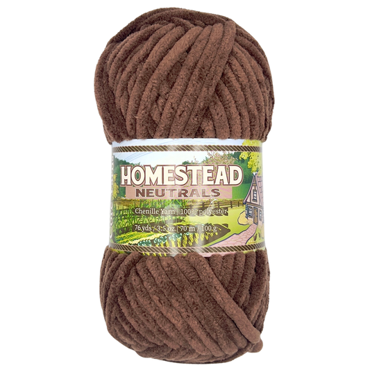 Homestead Neutrals Chenille Yarn - Firewood - 100g