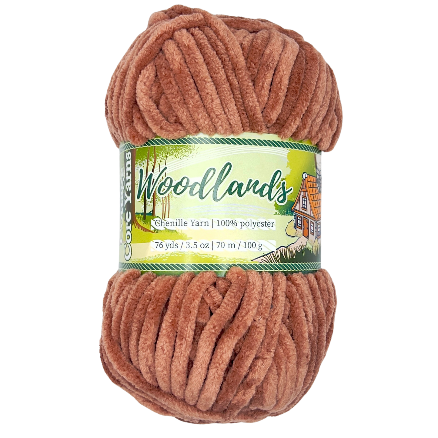Woodlands Chenille Yarn - Acorn - 100g