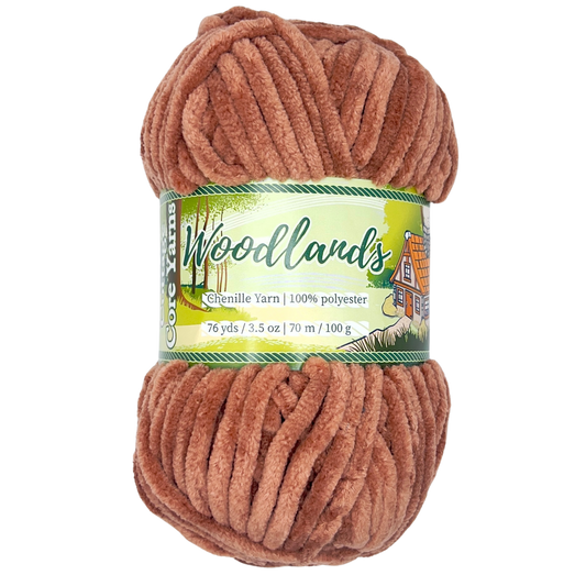 Woodlands Chenille Yarn - Acorn - 100g