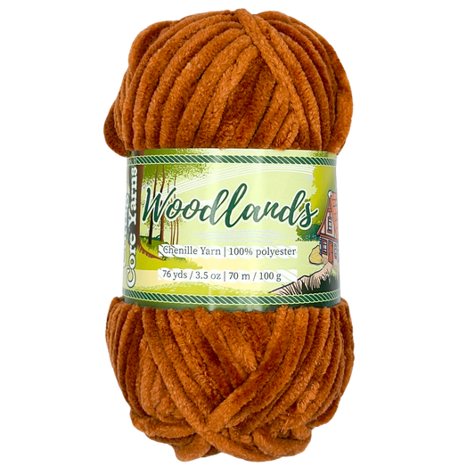 Woodlands Chenille Yarn - Embers - 100g