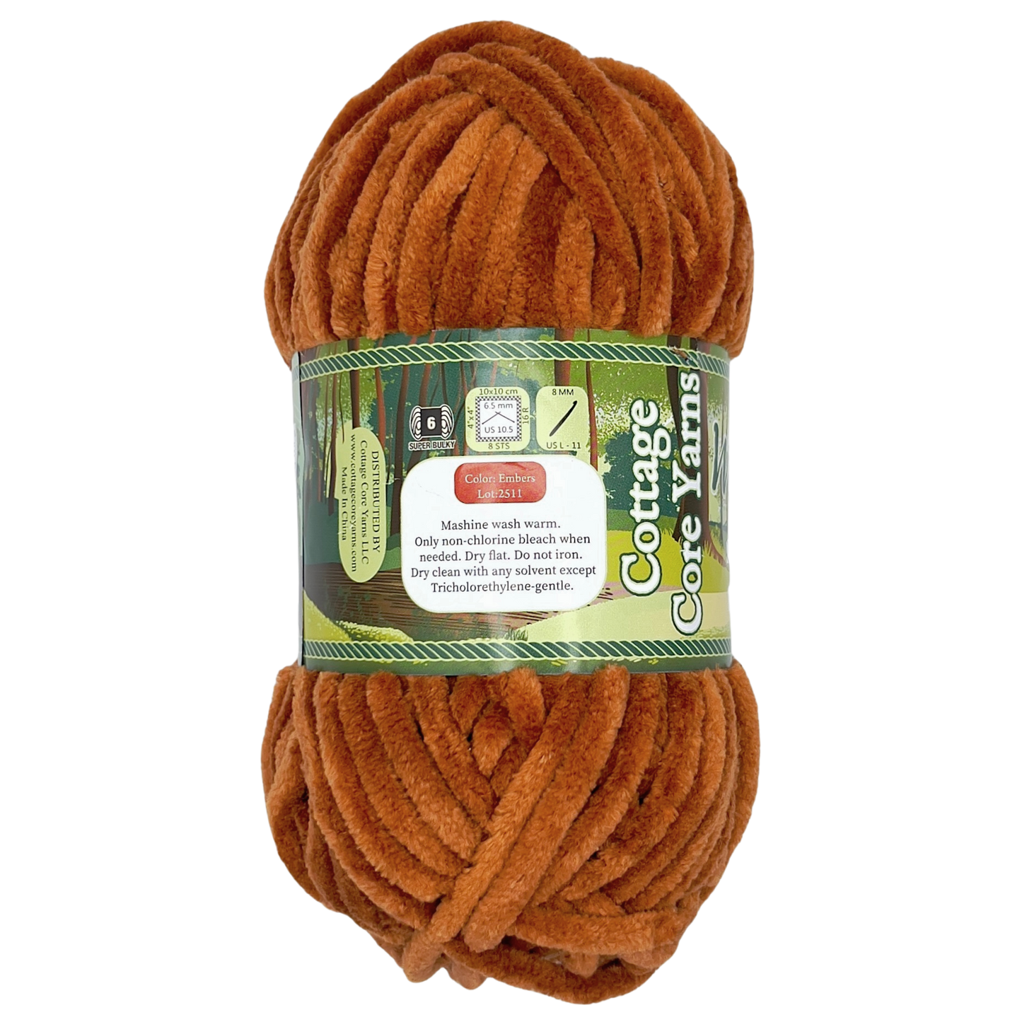 Woodlands Chenille Yarn - Embers - 100g