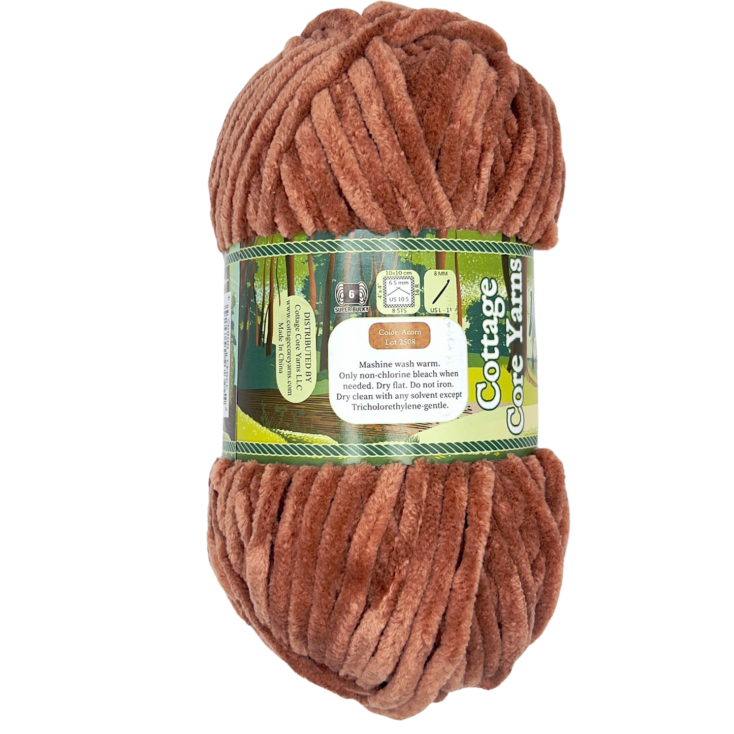 Woodlands Chenille Yarn - Acorn - 100g