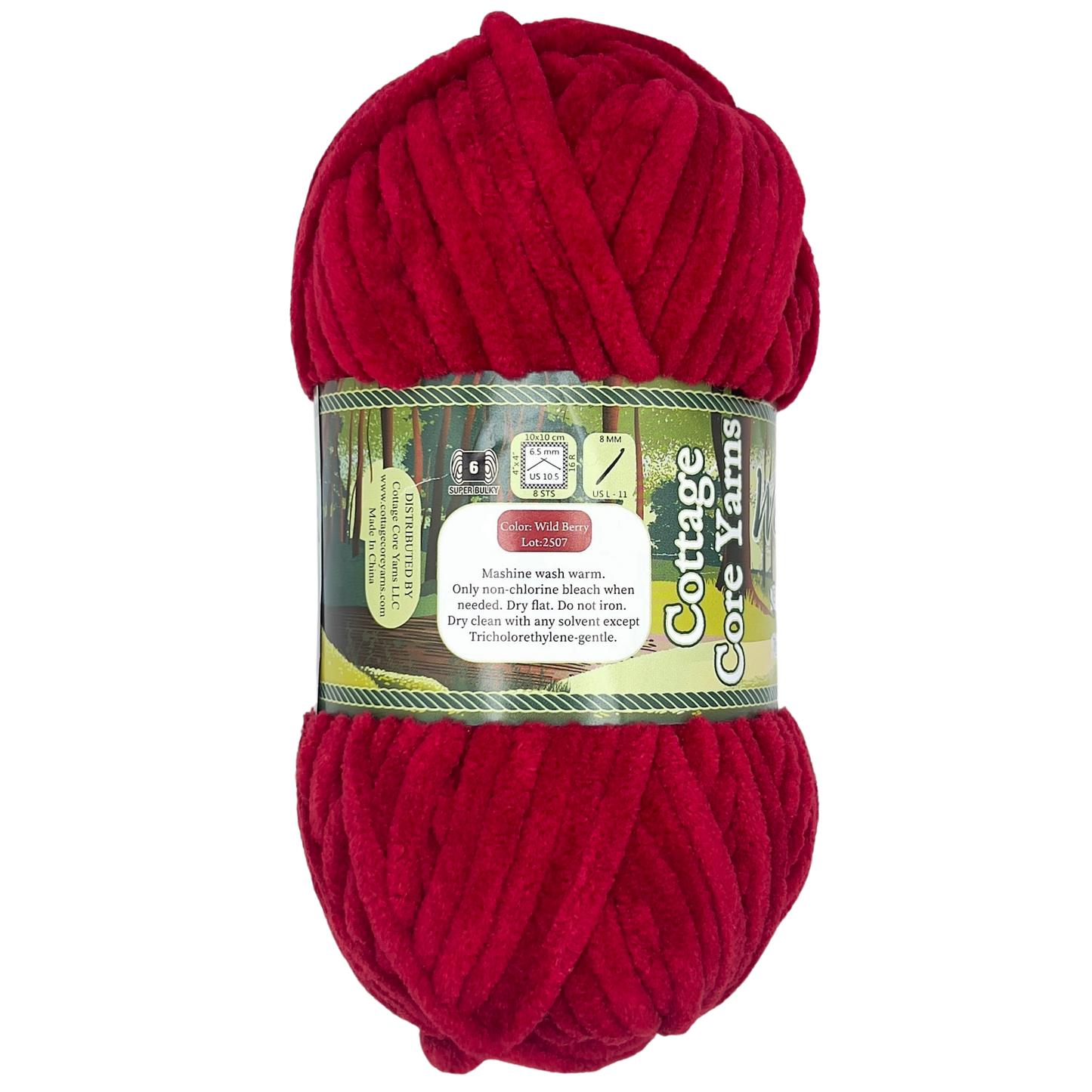 Woodlands Chenille Yarn - Wild Berry - 100g