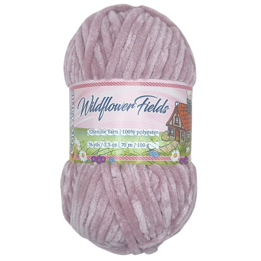 Wildflower Fields Chenille Yarn - Sweet Pea - 100g