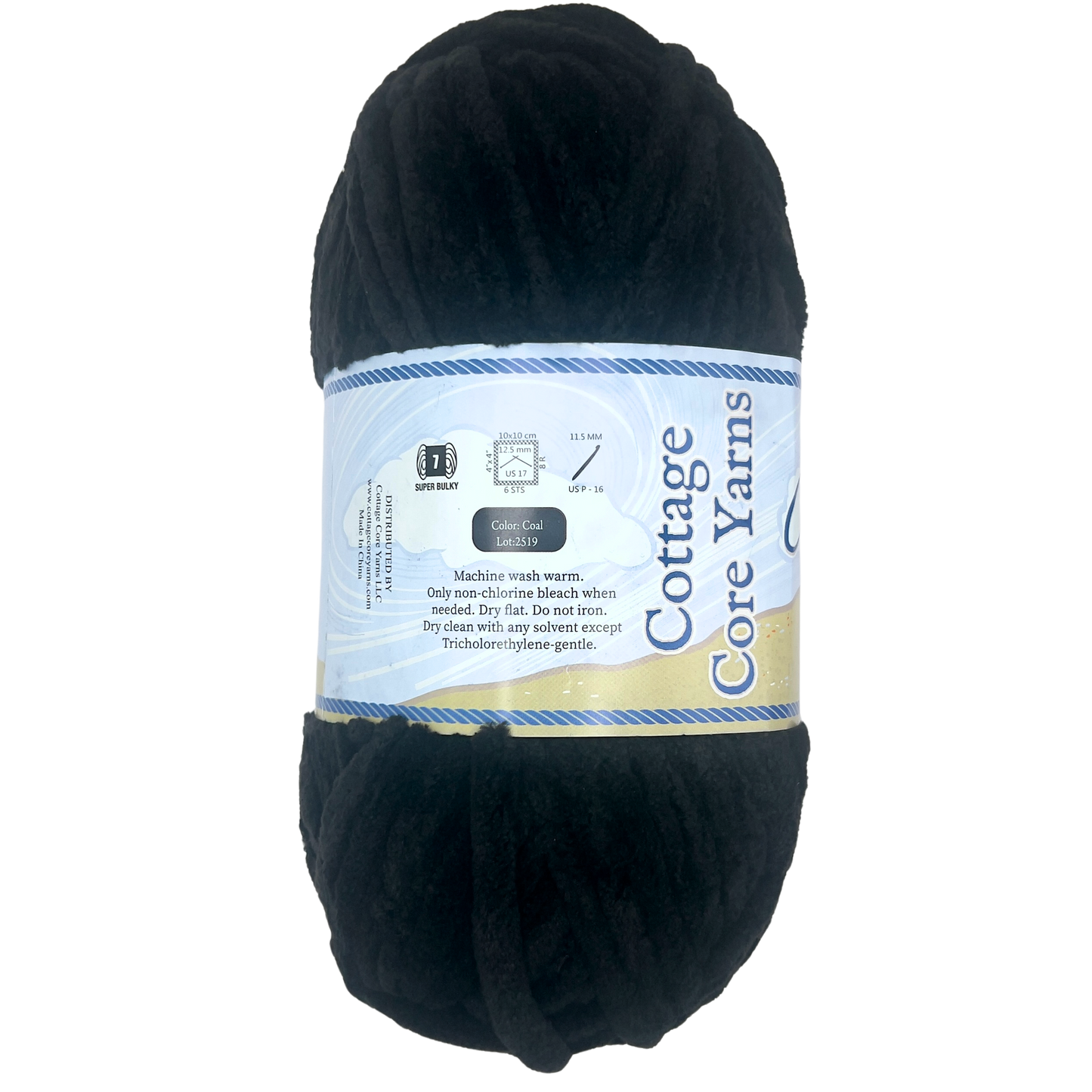 Cottage Classics Chenille Yarn - Coal - 200g
