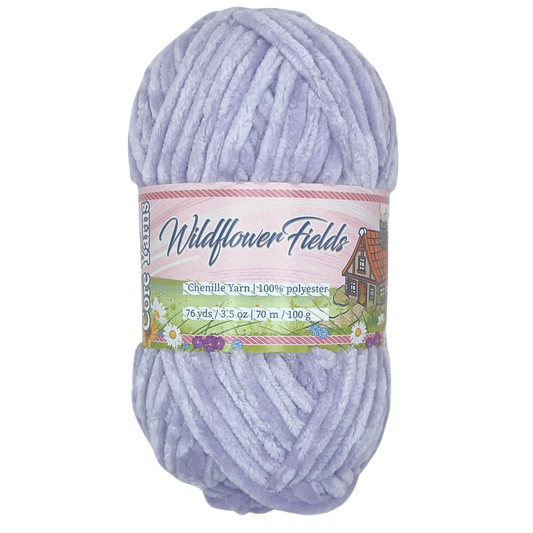 Wildflower Fields Chenille Yarn - Lilac - 100g